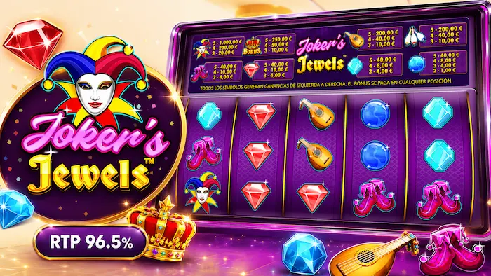 Joker Jewels con RTP 96.5% y estilo de tragamonedas clásica